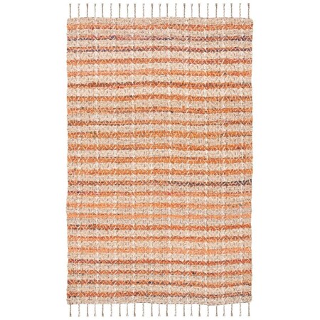 Safavieh 8 x 10 ft. Cape Cod Contemporary Rectangle Hand Woven Rug Orange & Natural CAP844P-8
